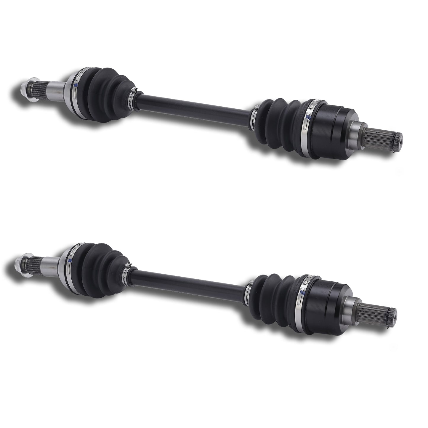 Set of 2 CAM-YA346 Rear Left and Right Drive Shaft CV Axle for YAMAHA. Replaces OEM# 28P-2530V-01-00 (IB) 28P-2510F-02-00 (OB) 28P-2510F-03-00 (OB) 2BG-2518E-10-00 (BAR). For full application listing click Buyer's Guide below.