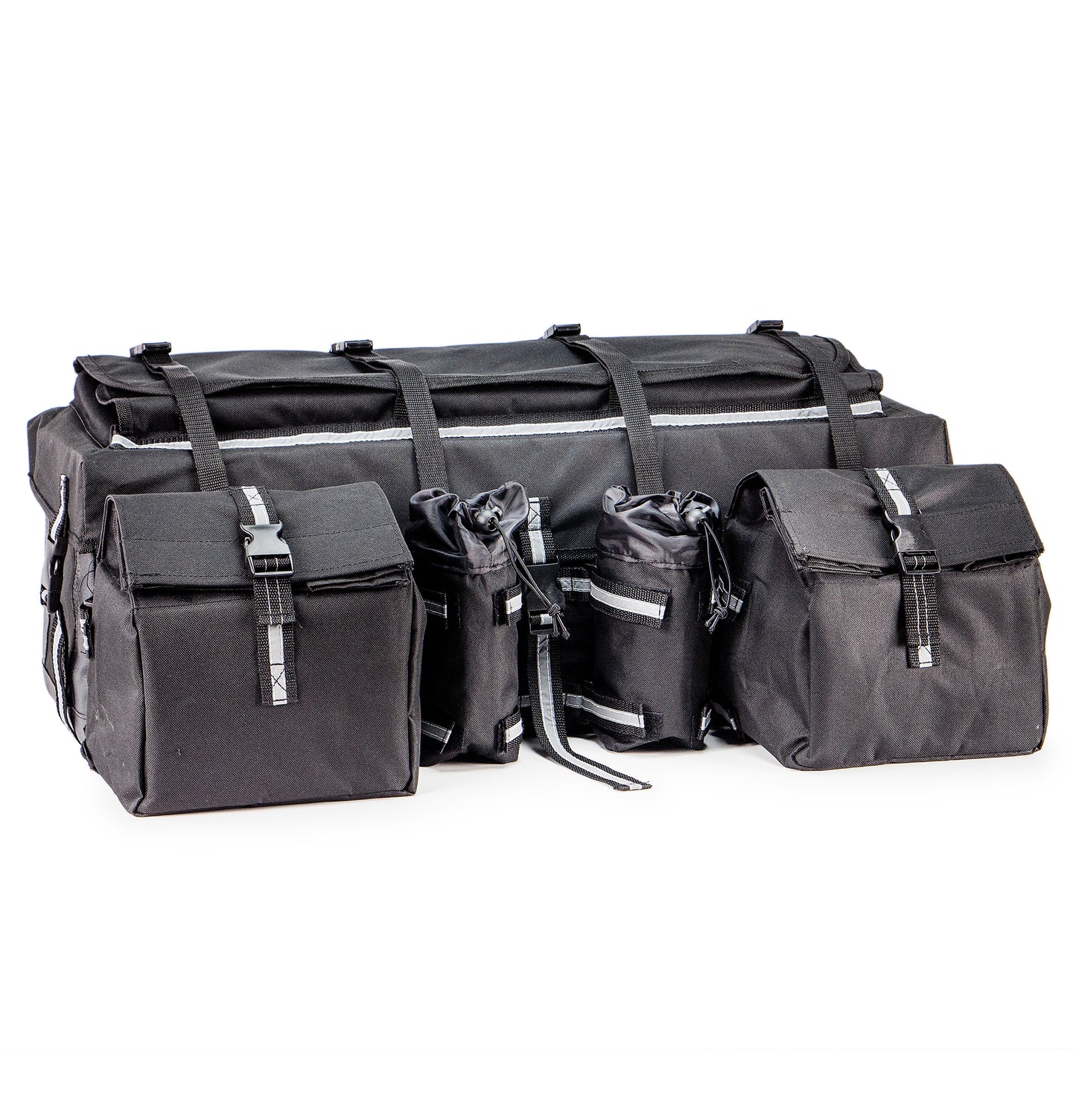 Cargo Bag for ATV Motorcycle Snowmobile Black Weather Resistant Ample Storage