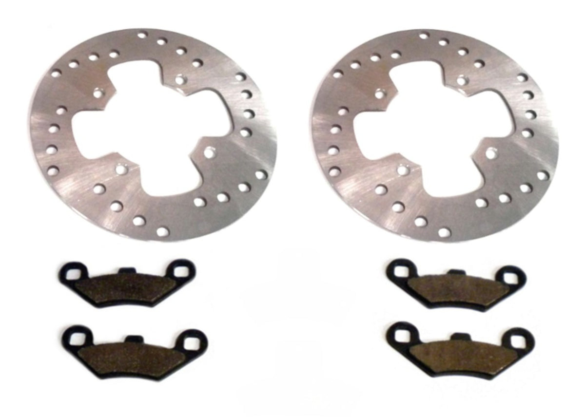 Precision Front Brake Rotors & Pads for Polaris 5243675, 5240035