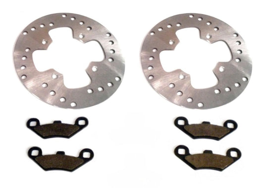 Precision Front Brake Rotors & Pads for Polaris 5243675, 5240035