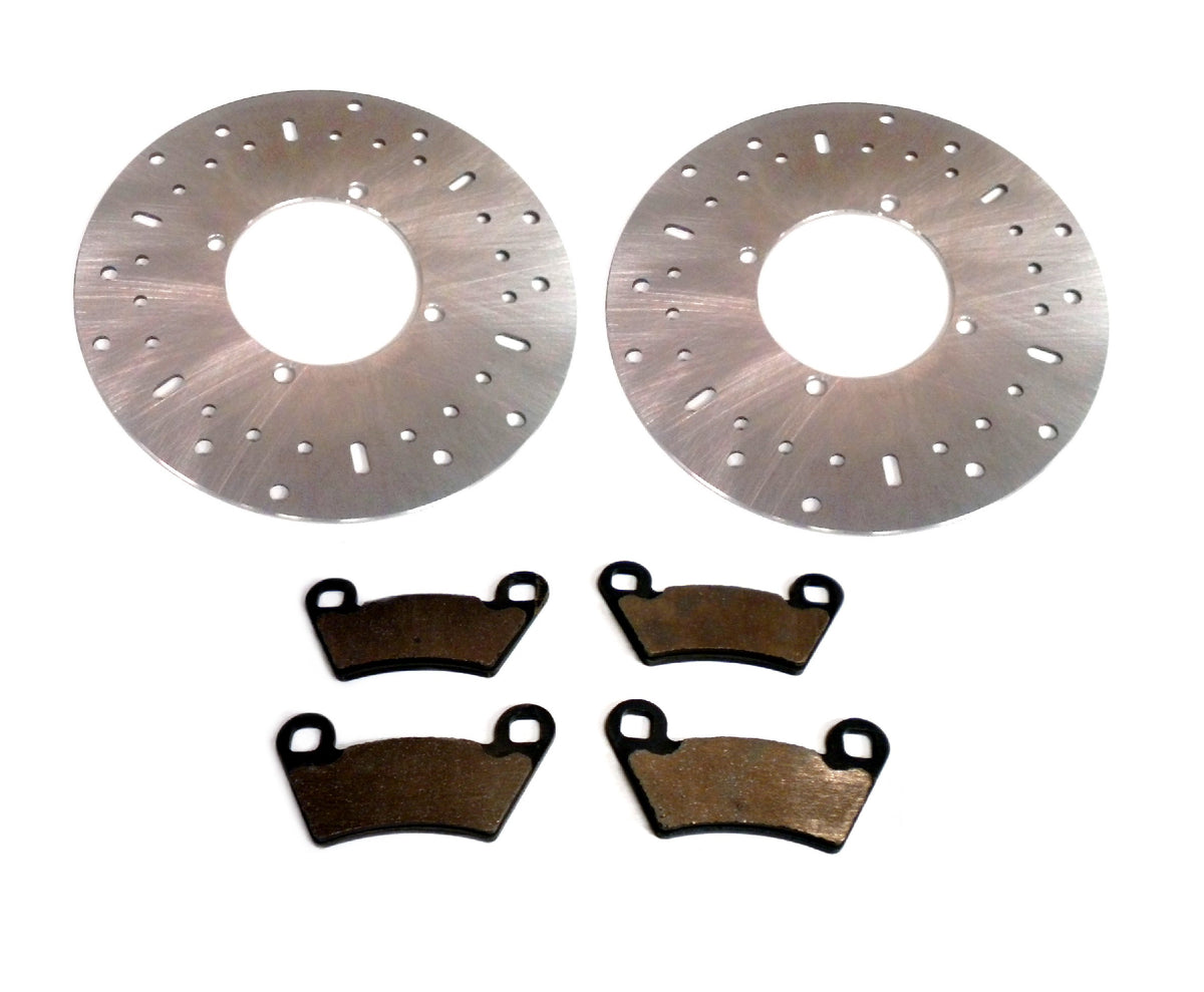 Precision Front Brake Rotors & Pads for Polaris 2202413 5244314, Optimal Braking