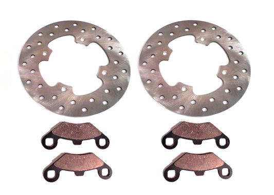 Precision Front Brake Rotors with Pads for Polaris 5248378, Optimal Braking