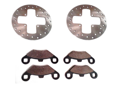 Precision Front Brake Rotors & Pads for Polaris 5211271 5211325, Optimal Braking