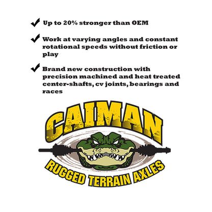 Caiman Rugged Rear CV Axles for Can-Am 705502356, Maverick 1000 STD & XRS, L & R