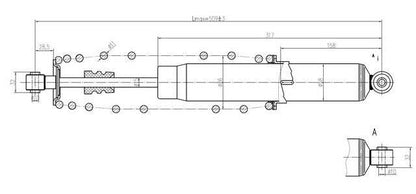 Caiman Rugged Front Shock for Can-Am 706200782, Gas-Charged, Left or Right