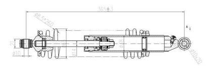 Caiman Rugged Front Shock for Honda Foreman 450 1998-2003, Adjustable, L or R