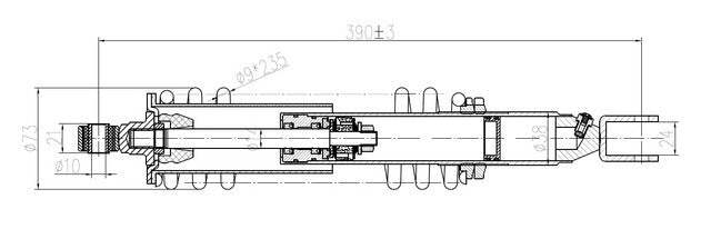 Caiman Rugged Front Shock for Honda Rincon 680 2006-2014, Left or Right