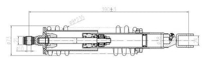 Caiman Rugged Front Shock for Honda Rincon 680 2006-2014, Left or Right