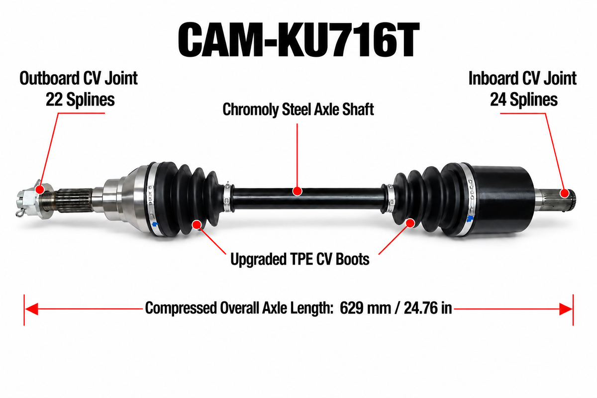 Rear CV Axle for Kubota K7591-12310 RTV-X900 X1100 X1120 2014-2026
