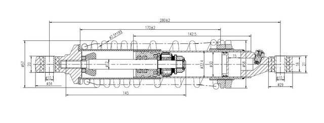 Front Shock for Kawasaki Bayou 220 250, Left or Right Caiman Rugged Terrain