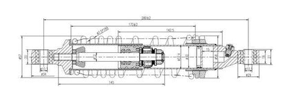 Front Shock for Kawasaki Bayou 220 250, Left or Right Caiman Rugged Terrain