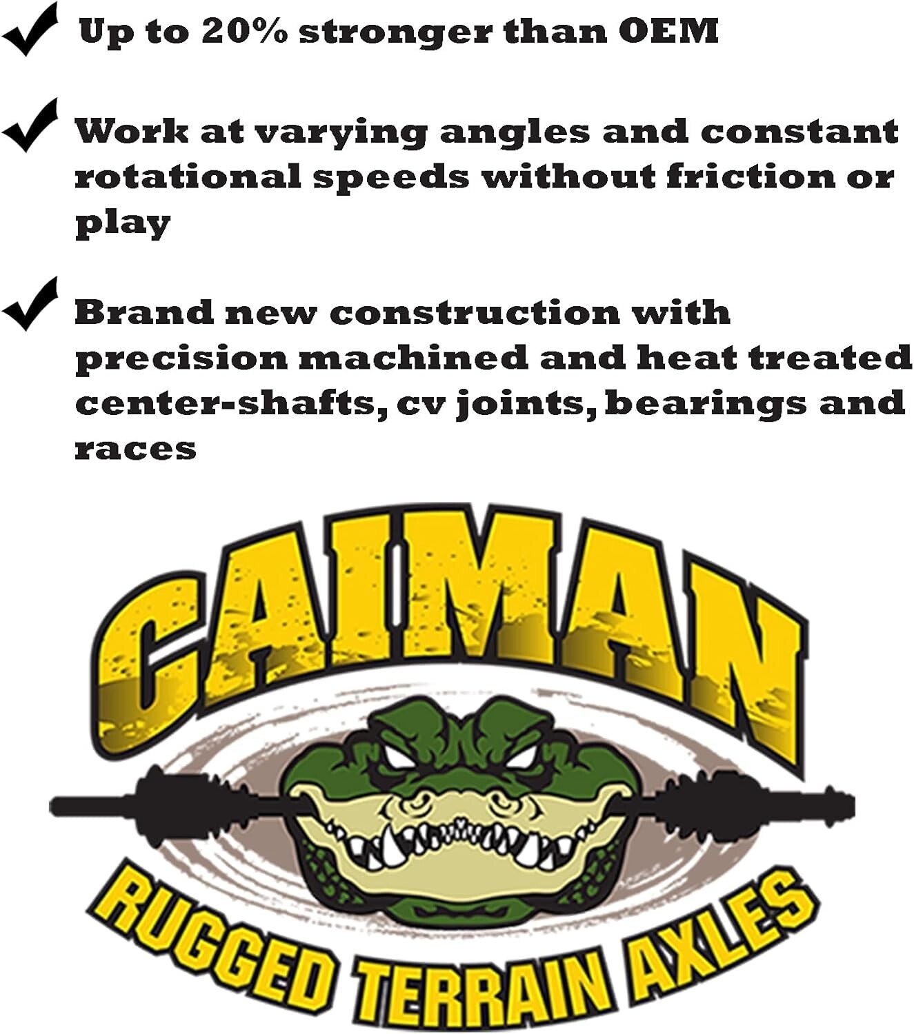 Caiman Rugged Front CV Axle for Polaris 1336966, Ranger 570 & Crew 570 2022-2024