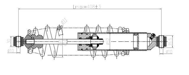 2005-2009 Polaris Ranger XP 700 4X4 Rear Shock