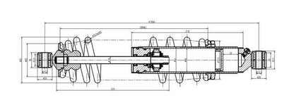 2010-2014 Polaris Ranger 400 4X4 Rear Shock
