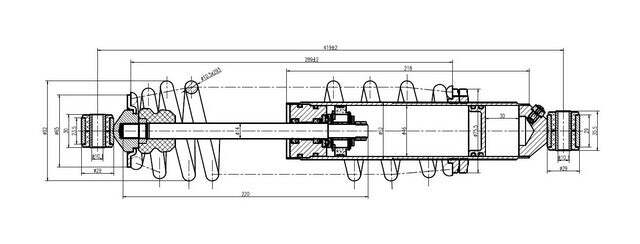 2011-2013 Polaris Ranger 500, Ranger Crew 500 4X4 Rear Shock