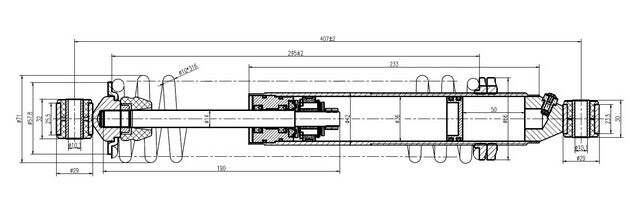 Caiman Rugged Rear Shock for Yamaha Grizzly 700 2007-2011, Left or Right