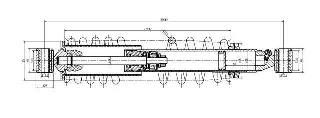 Caiman Rugged Rear Shock for Yamaha Rhino 450 660 2005-2009, Left or Right