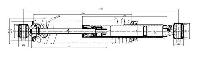 2007-2010 Yamaha Grizzly 350 4X4 (YFM350FG) Rear Shock