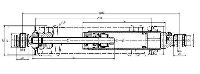 Caiman Rugged Rear Shock for Yamaha Grizzly 660 2002-2008, Left or Right