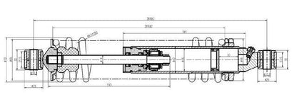 Caiman Rugged Rear Shock for Yamaha Grizzly 660 2002-2008, Left or Right