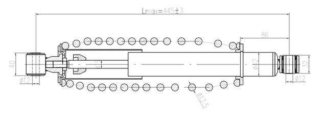 Caiman Rugged Rear Shock for Yamaha Viking 700 2014-2020, 1XD-F2200-00-00