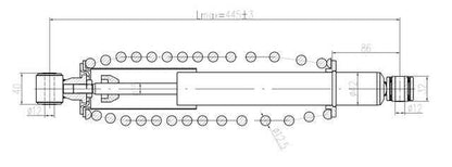 Caiman Rugged Rear Shock for Yamaha Viking 700 2014-2020, 1XD-F2200-00-00