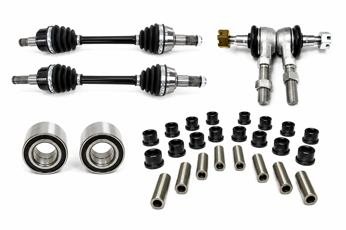 Front axles bearings tie rod ends and bushing kit for Yamaha Grizzly 660 03-08