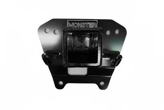 Monster 2" Rear Hitch Receiver for Polaris RZR XP XP4 1000 Black Steel