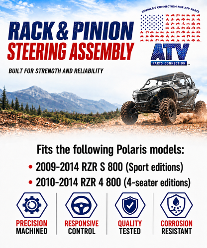 Steering Rack and Pinion for Polaris 1823443, , Smooth Operation, Quality Tested