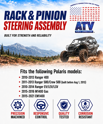 Steering Rack and Pinion for Polaris 1823465, Smooth Operation, Quality Tested