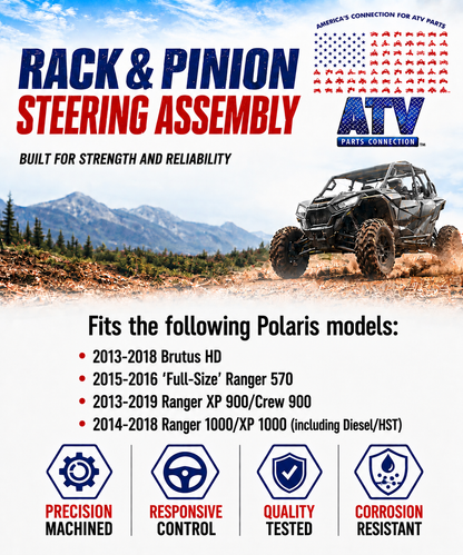 Steering Rack and Pinion for Polaris 1823902, Smooth Operation, Quality Tested