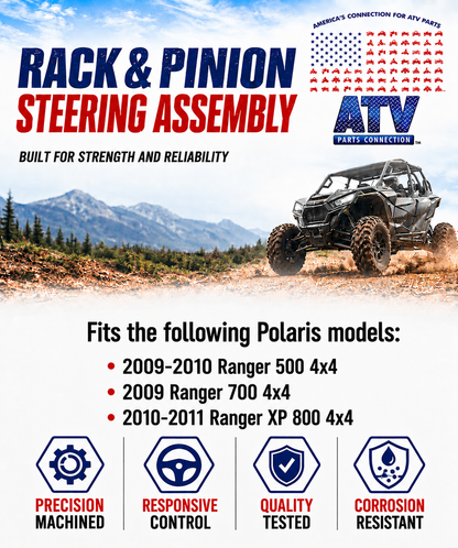 Steering Rack and Pinion for Polaris 1823338, Smooth Operation, Quality Tested