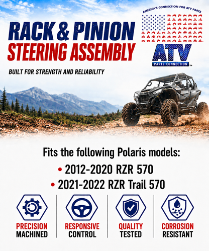 Steering Rack and Pinion for Polaris 1823632, Smooth Operation, Quality Tested