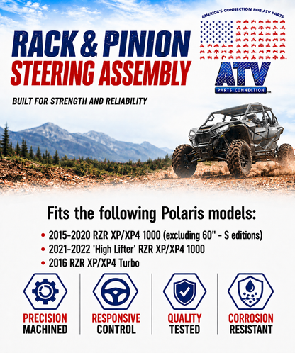 Steering Rack and Pinion for Polaris 1824469, Smooth Operation, Quality Tested