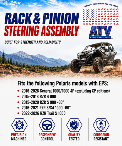 Steering Rack and Pinion for Polaris 1824770, Smooth Operation, Quality Tested