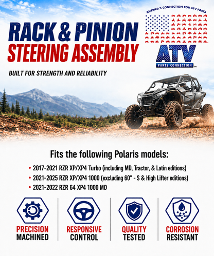 Steering Rack and Pinion for Polaris 1824747, Smooth Operation, Quality Tested