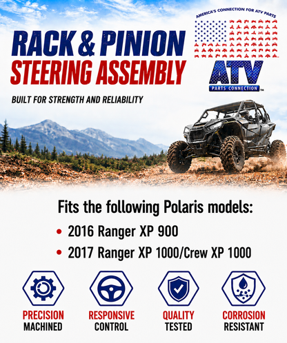 Steering Rack and Pinion for Polaris 1824446, Smooth Operation, Quality Tested