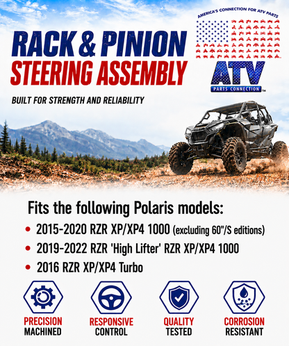 Steering Rack and Pinion for Polaris 1824835, Smooth Operation, Quality Tested