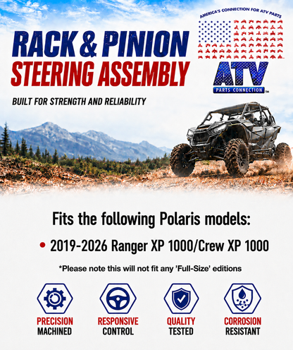 Steering Rack and Pinion for Polaris 1824923, Smooth Operation, Quality Tested