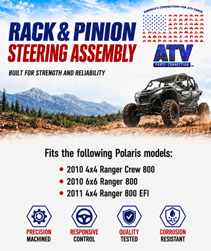 Steering Rack and Pinion for Polaris 1823712, Smooth Operation, Quality Tested