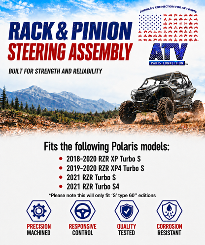 Steering Rack and Pinion for Polaris 1824863, Smooth Operation, Quality Tested