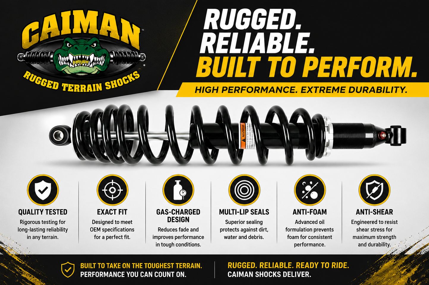 Performance Front Shocks for Can-Am 706203623 Defender HD10