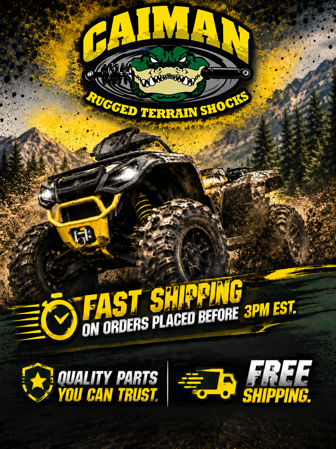 Performance Front Shocks for Can-Am 706203623 Defender HD10