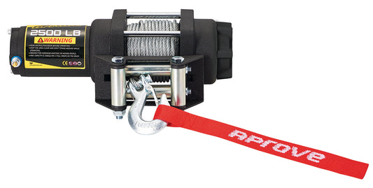 Aprove 2500 LB Winch with Steel Cable and 4 Way Roller Corrosion Resistant