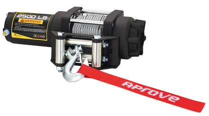Aprove 2500 LB Winch with Steel Cable and 4 Way Roller Corrosion Resistant